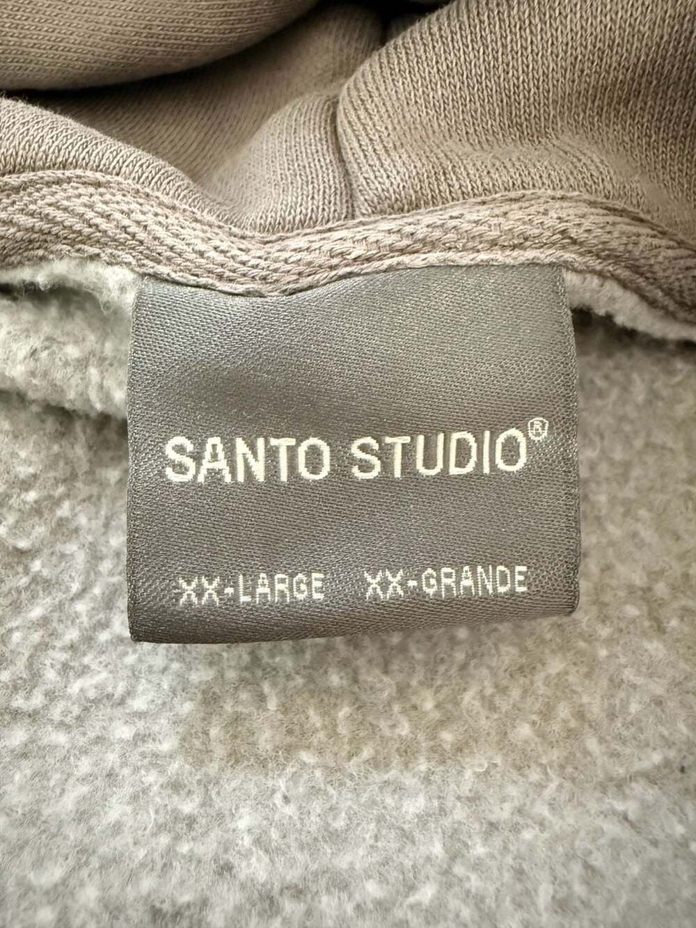 Santo Studio Racing Division Dog Helmet Graphic Hoodie Grey Size XXL - Picture 3 of 7